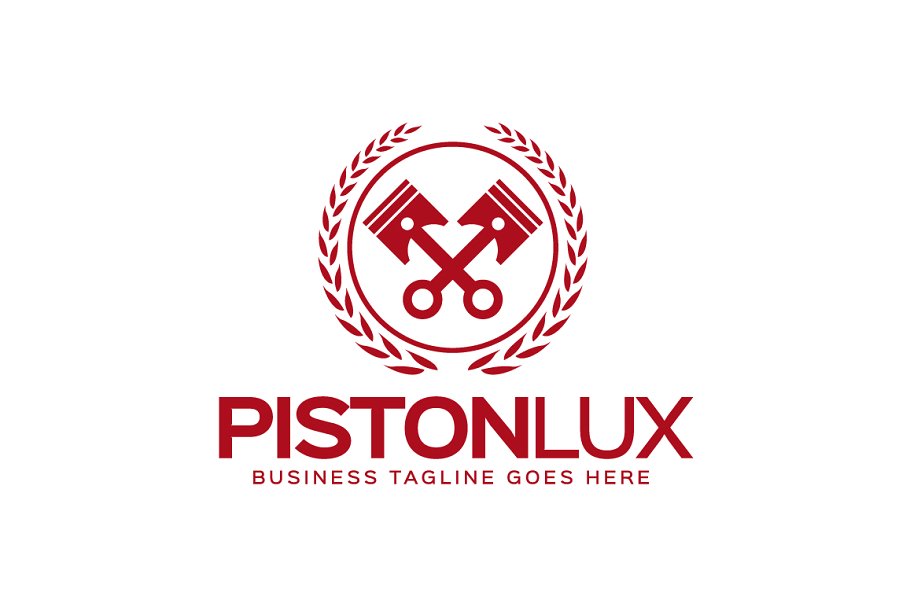 活塞图形Logo模板 Piston Logo