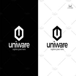 创意字母Logo模板系列之字母U Uniware – Letter U Logo插图3