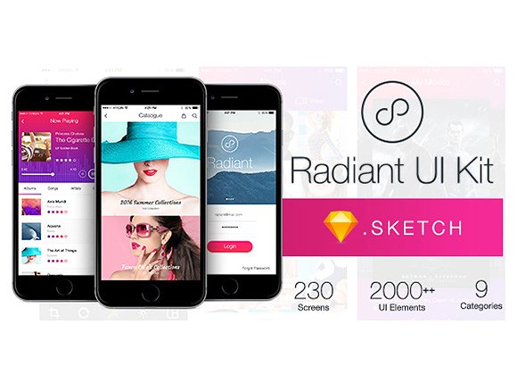 华丽专业的音乐类UI Kit打包下载[sketch]