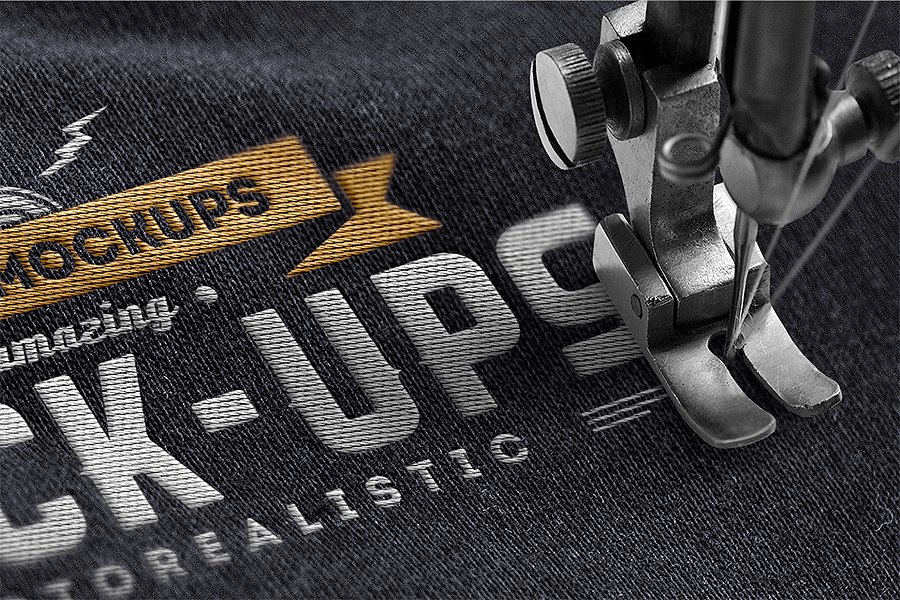 服装制衣纺织业专用 Logo 样机模板 Logo Mock-Ups V.1