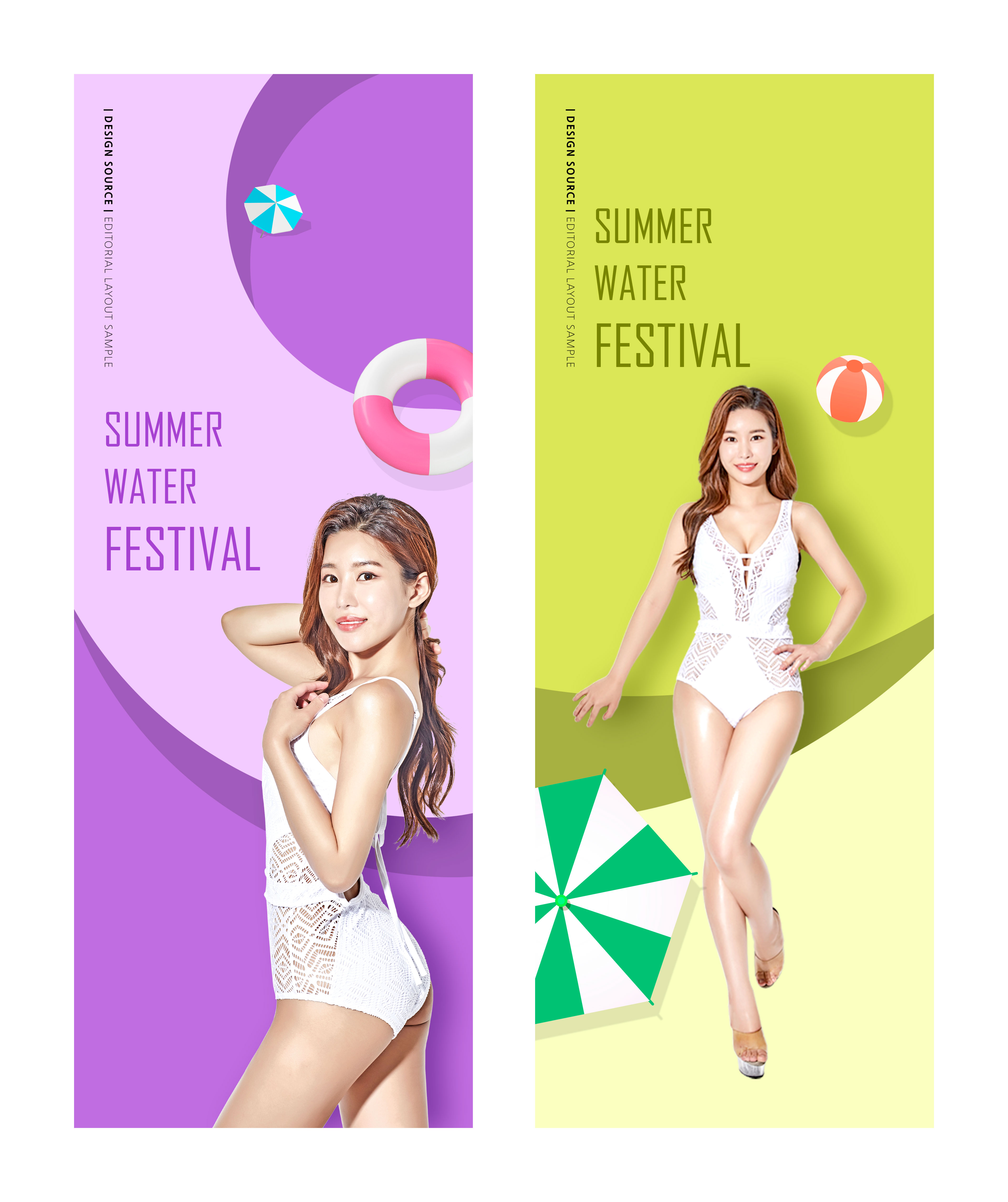 夏季性感比基尼派对/泳衣广告海报设计素材