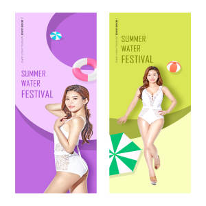 夏季性感比基尼派对/泳衣广告海报设计素材