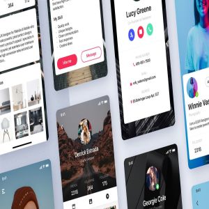 职场社交APP应用用户中心界面UI设计套件3 User Profile mobile UI Kit