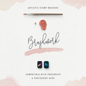 100个艺术印章画笔PS&Procreate笔刷 Brushwork: Artistic Procreate & Photoshop brushes