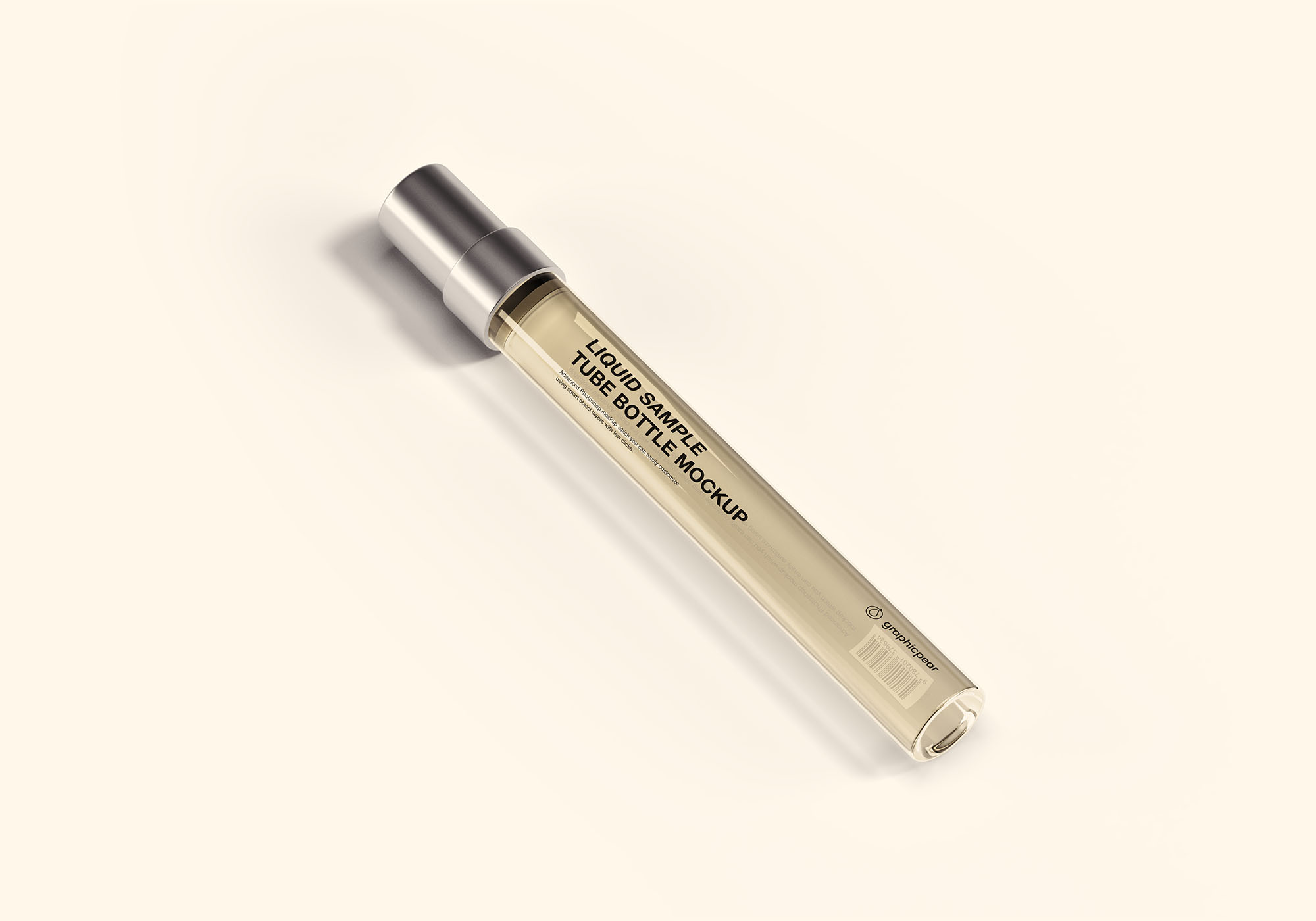 化妆品液体样品管瓶样机模板 Liquid Sample Tube Bottle Mockup