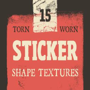 撕裂贴纸纸张形状纹理 Torn Sticker Shape Textures