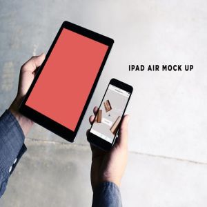iPad Air&iPhone移动设备Web应用程序设计演示样机 iPad Air iPhone Responsive Display Web App Mock-Up插图5