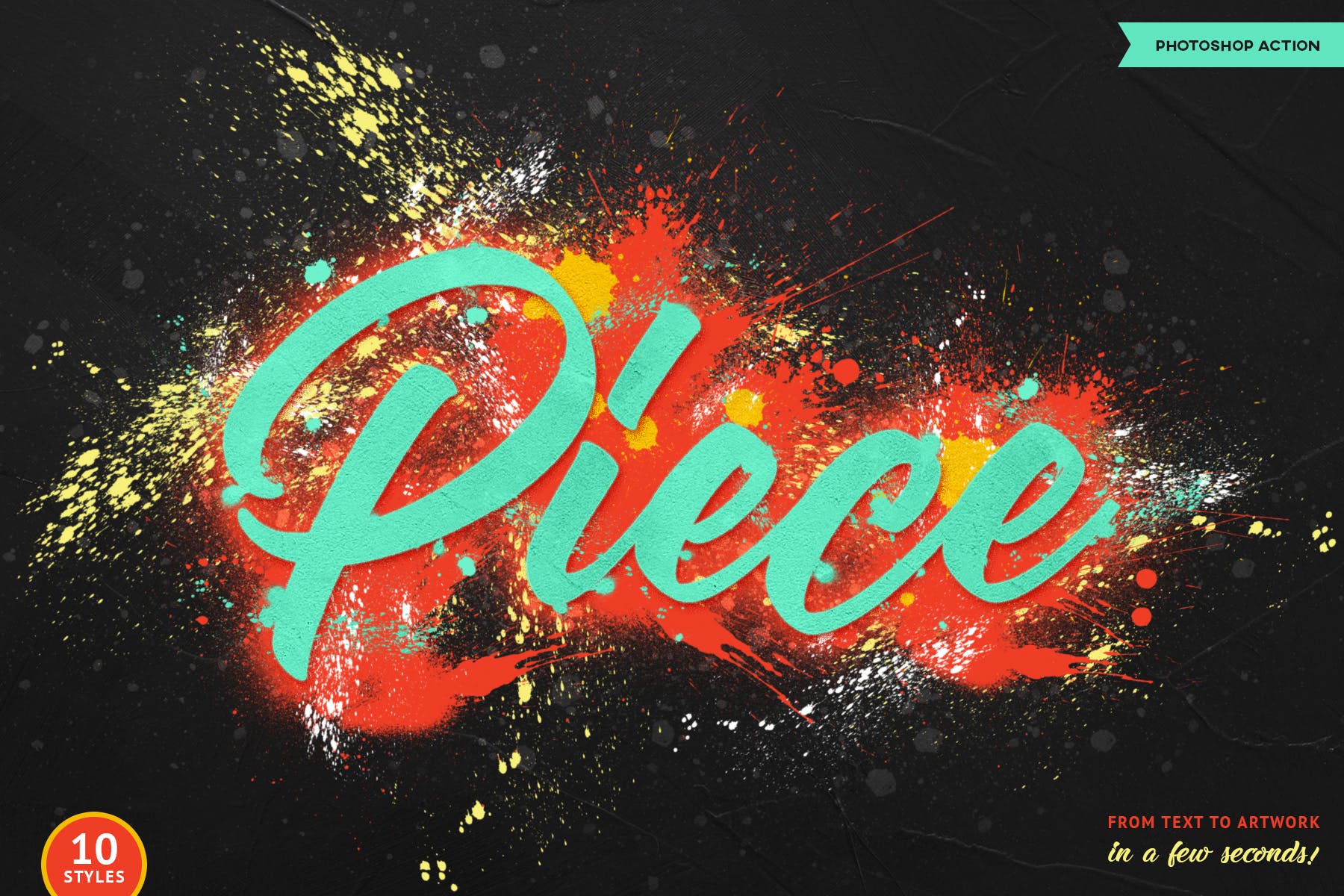 街头喷漆艺术效果PS动作 Spray Paint Photoshop Action