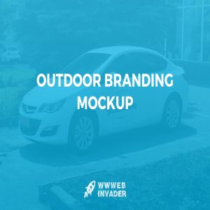 汽车/户外广告牌品牌Logo展示样机 Outdoor Branding Mockup