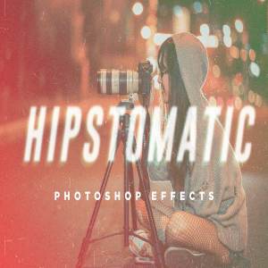 10款噪点幻彩光斑照片叠加风格照片处理PS动作 Hipstomatic Photoshop Effects