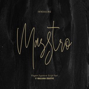 英文钢笔签名字体下载 Masstro Signature Typeface