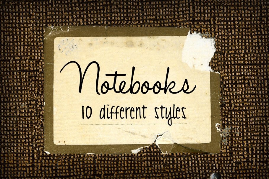 复古做旧记事笔记本封面 Notebook Textures