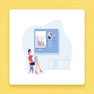 数据分析主题扁平设计风格矢量概念插画 Data Analysis flat vector illustration concept