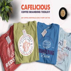 咖啡品牌专业Logo设计模板合集 Cafelicious – Coffee Branding Kit插图7