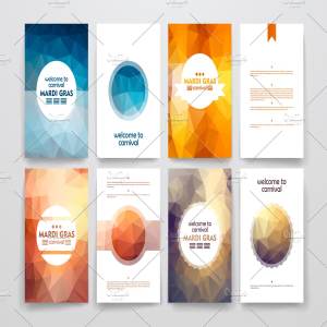 狂欢节主题小册子模板 Mardi Gras Brochures