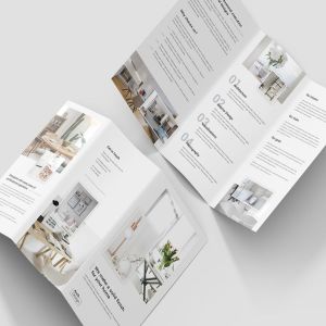 建筑策划工作室三折页宣传单设计模板 Brochure – Architectural Studio Tri-Fold