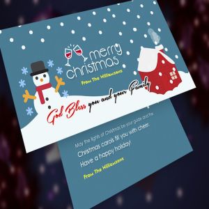 圣诞节活动派对横版传单设计模板 Christmas Party Flyer