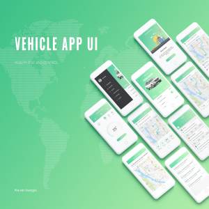 车辆跟踪和状况管理软件 UI 套件 Vehicle App UI concept