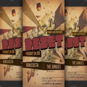 小型社交聚会传单模板  Minimal Party Flyer Template