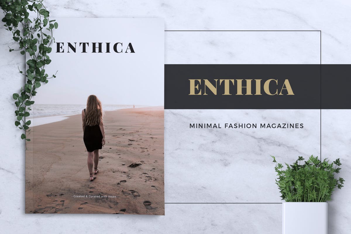 极简主义时尚潮流杂志INDD模板 ENTHICA Fashion Magazine