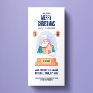 圣诞节主题活动门票海报传单设计模板素材 Christmas Flyer Template