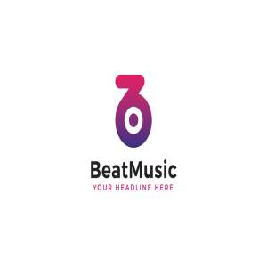 创意字母Logo模板系列之字母B音乐主题 Beat Music B Letter Logo Template插图1