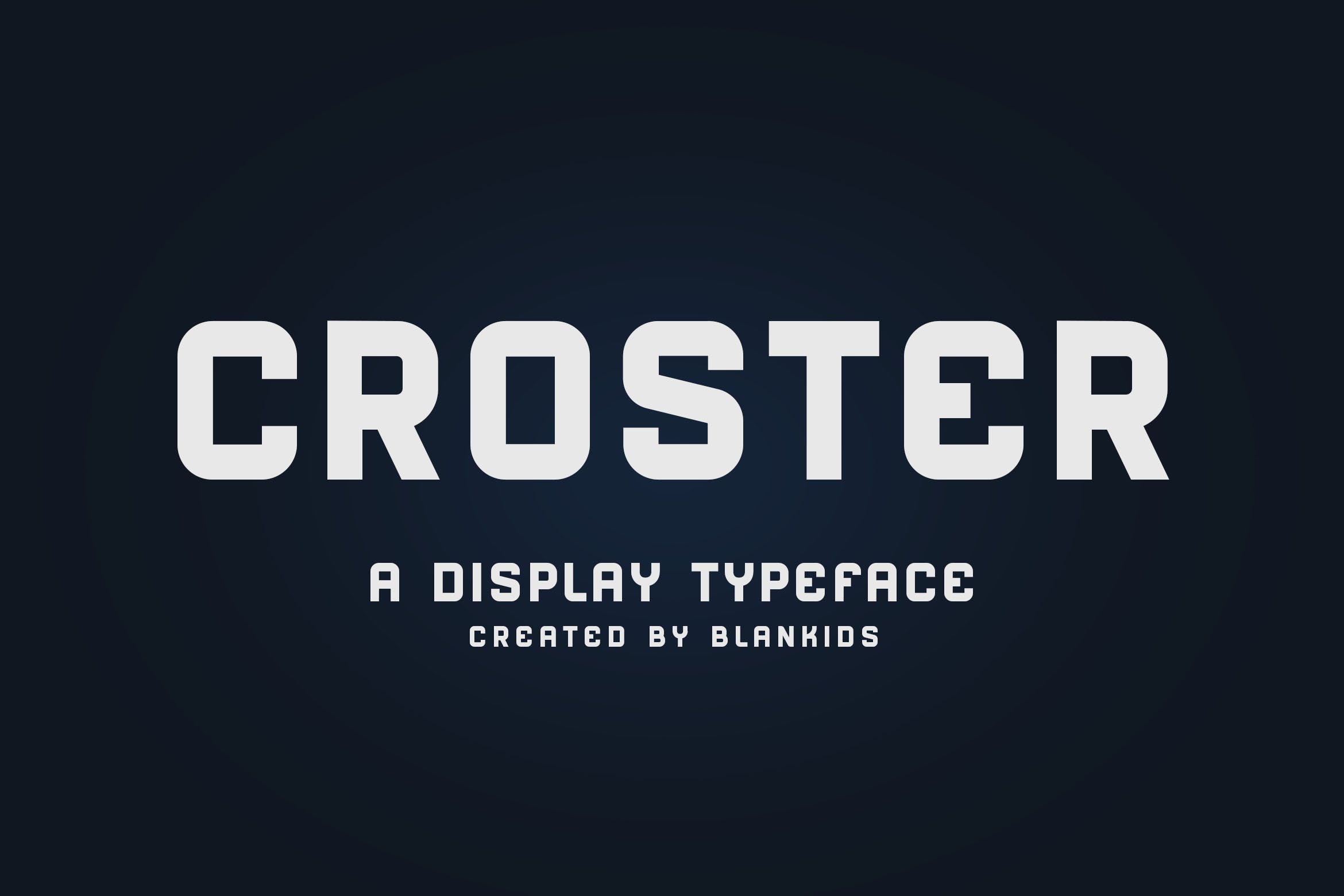 圆润英文无衬线排版字体下载 Croster – Display Typeface