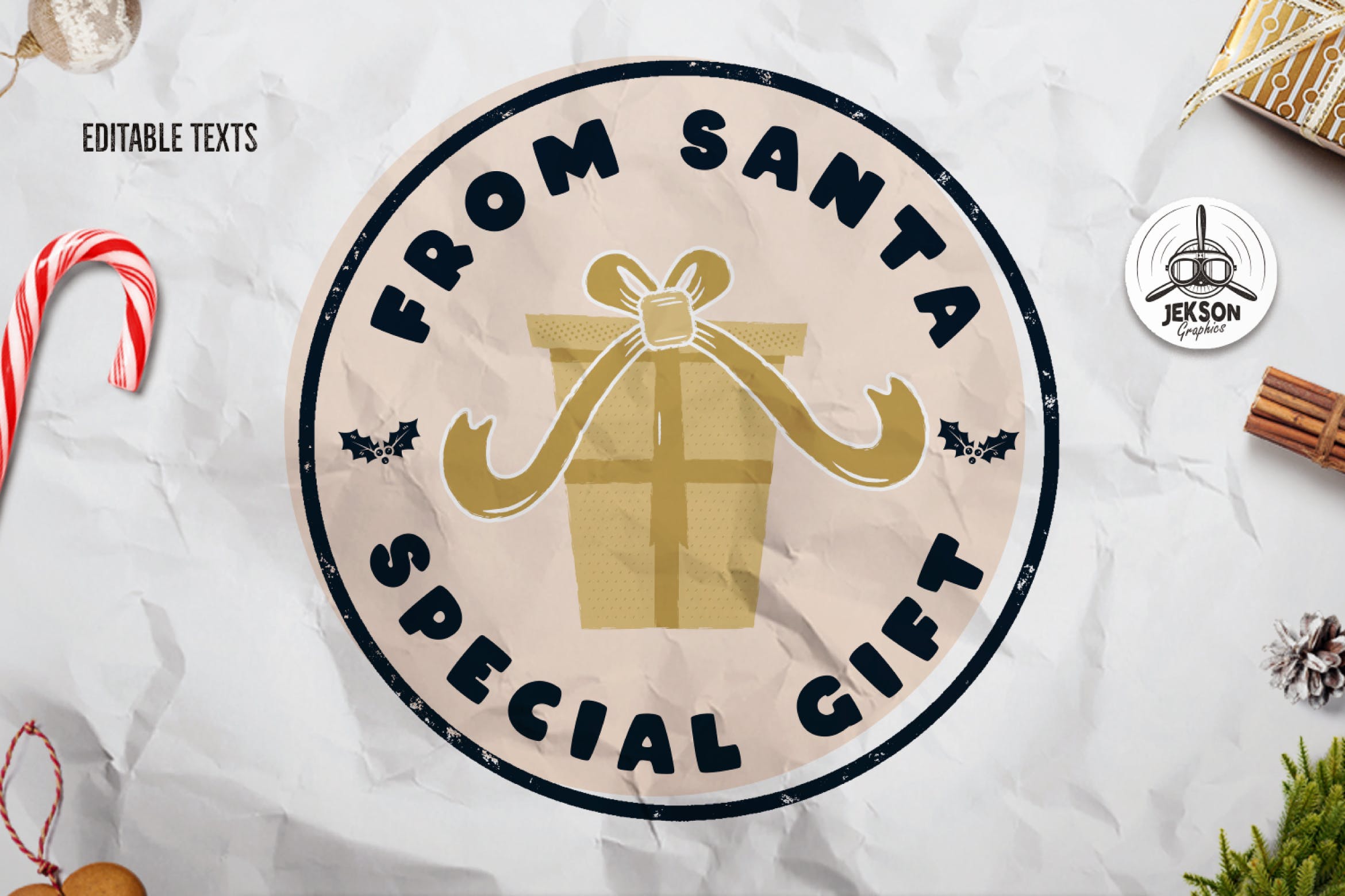 复古风格圣诞节主题T恤印花图案设计素材 Santa T-Shirt. Christmas Vector Print, Holiday SVG