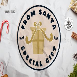 复古风格圣诞节主题T恤印花图案设计素材 Santa T-Shirt. Christmas Vector Print, Holiday SVG