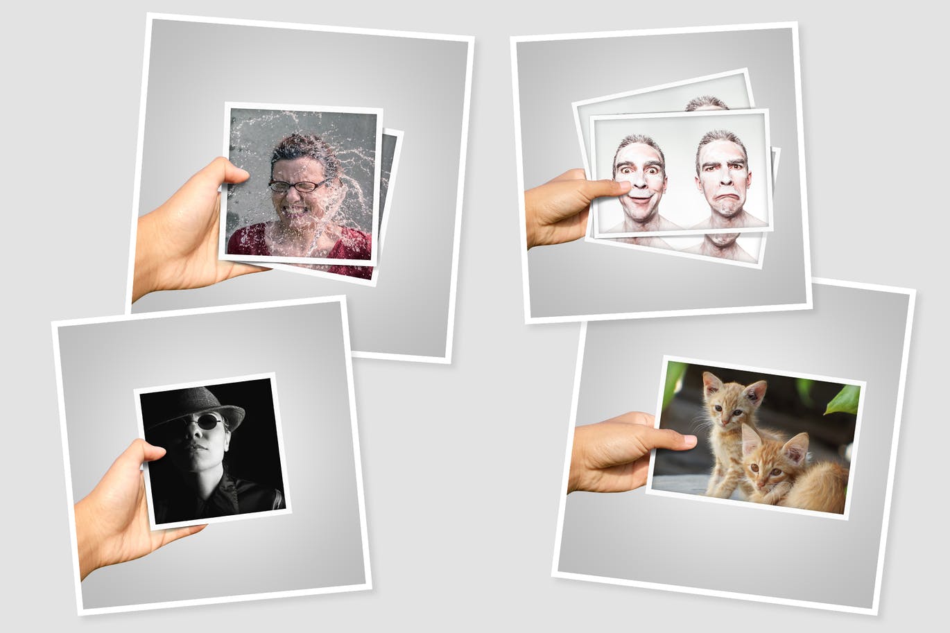 手持照片VI样机展示模型mockups