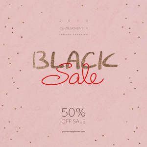 黑五海淘购物狂欢活动广告海报psd模板