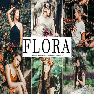 深蓝色/淡绿色人像摄影后期处理LR调色预设 Flora Mobile & Desktop Lightroom Presets