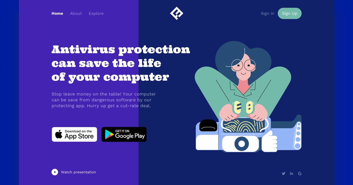 网站着陆页设计维修机器人概念插画素材 Fix Robot Landing Page Illustrations