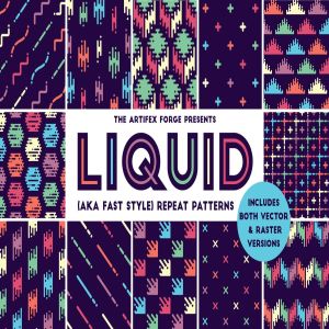 抽象液体形态图案背景纹理 Liquid Repeat Patterns