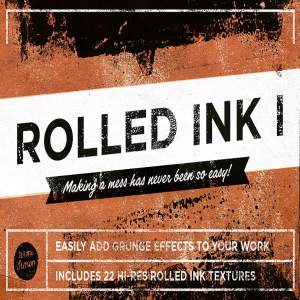滚刷墨水图案纹理 Rolled ink textures