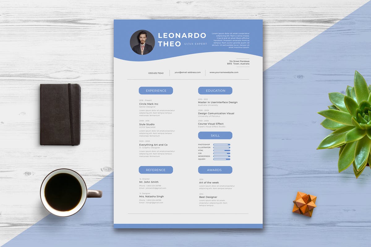 极简主义简历/个人简历模板V6 Minimalist CV /  Resume vol.6