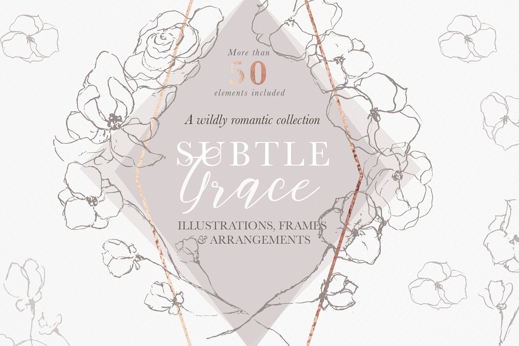 插花艺术插图 Fine Art Floral Illustrations