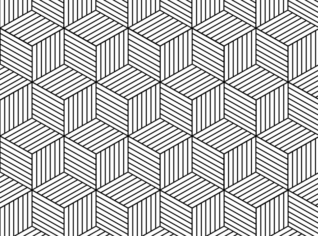 六边形几何图形矢量图案设计素材 Hexagon Geometric Pattern – Vector