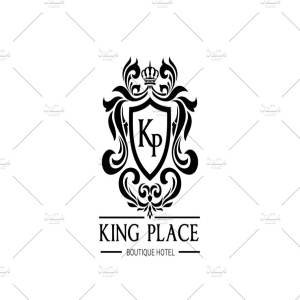国王广场酒店Logo模板  King Place Hotel Logo