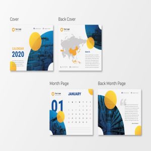 物流企业定制2020年活页日历表设计模板 Calendar 2020插图2