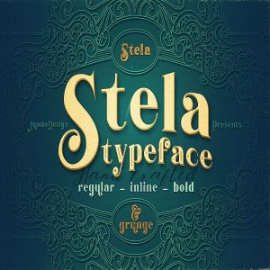 复古外观风格英文衬线装饰字体下载 Stela – Display Font