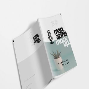 美国信纸规格杂志设计效果图样机 US Letter Size Magazine Mockups