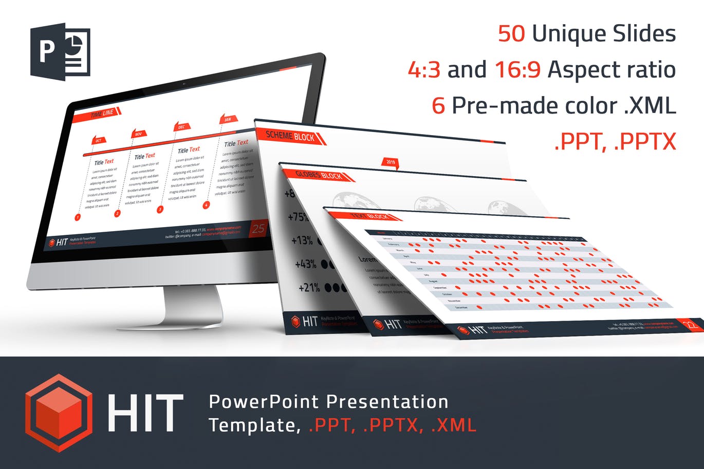 实用的专业多用途powerpoint幻灯片演示模版（pptx）