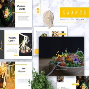 时尚高端美食高端餐厅餐饮食品食物Google Slide谷歌幻灯片演示模板（pptx）