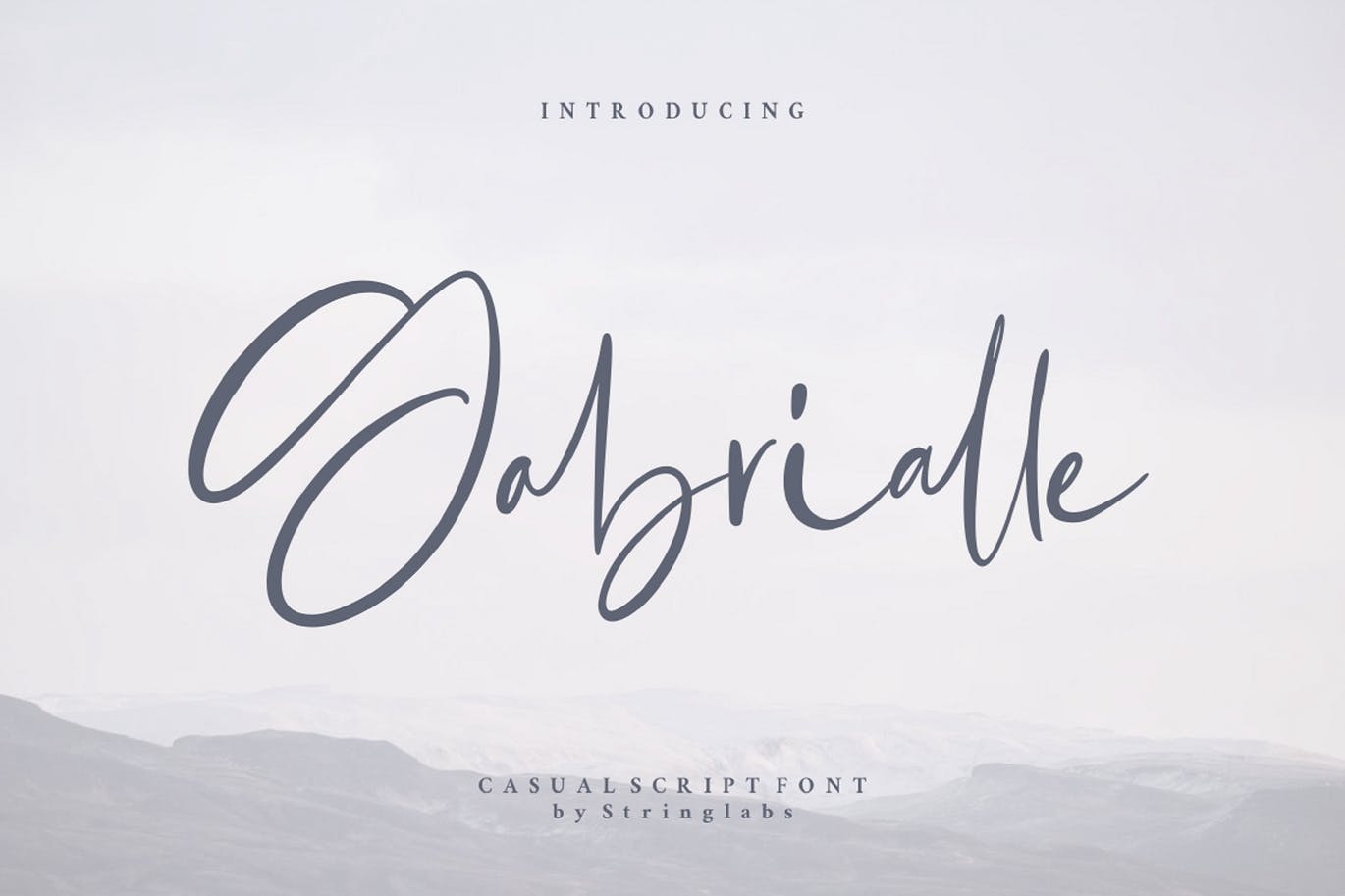 现代典雅英文连笔草书字体 Gabrialle – Casual Script Font