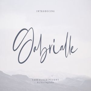 现代典雅英文连笔草书字体 Gabrialle – Casual Script Font