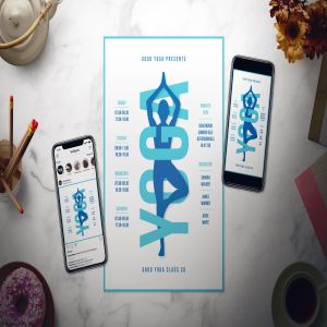 瑜伽俱乐部培训课程推广活动海报传单设计模板 Yoga Class Flyer Set