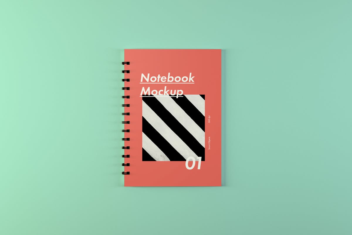 活页记事本封面设计效果图预览样机 Notebook Mockups