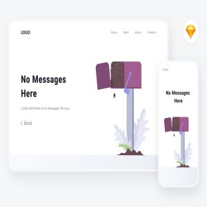 空信箱信息通知主题矢量插画素材v1[SKETCH&SVG] Empty state 1 illustration (Sketch, SVG)