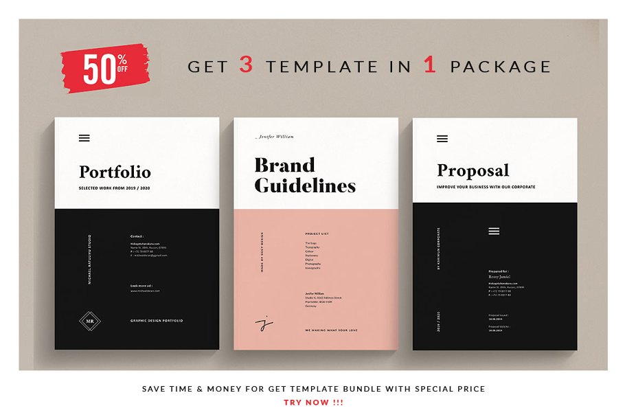 多用途时尚摄影/产品宣传册